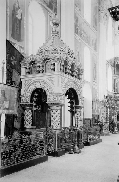 Túmulo de Minins na catedral do salvador no Kremlin de Nizhny Novgorod, Rússia, 1896. de Maxim Dmitriev