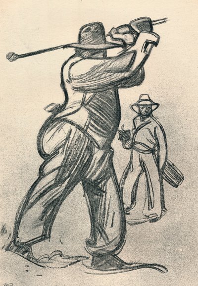O jogador de golfe, c1920, 1923 de Maxime Pierre Jules Dethomas