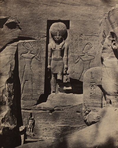 Abu Simbel, Esculturas na Entrada do Spéos de Phré de Maxime Du Camp