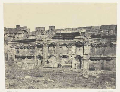 Baalbeck, interior do recinto dos templos do Sol e de Júpiter; Síria de Maxime Du Camp