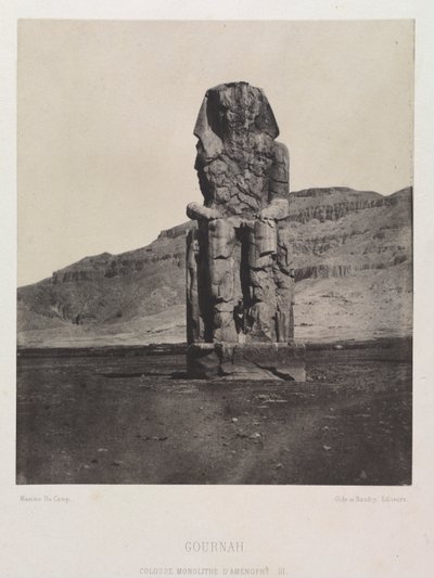 Monólito Colossal de Amenhotep III, Gurnah de Maxime Du Camp