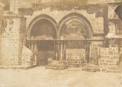 Fachada da Igreja do Santo Sepulcro, Jerusalém No. 1, 19 de agosto de 1850. de Maxime Du Camp
