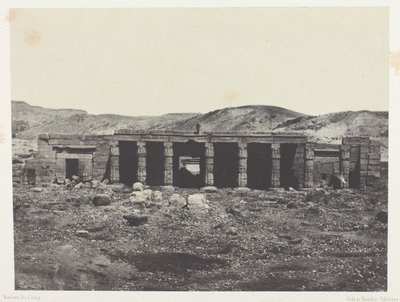 Gournah, Palácio de Menephta 1º; Tebas de Maxime Du Camp