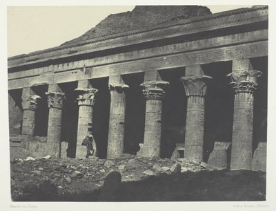 Grande Templo de Ísis em Filo, Galerie Orientale; Núbia, chapa 73 do álbum "Egypte, Nubie, Palestine et Syrie" (1852) de Maxime Du Camp