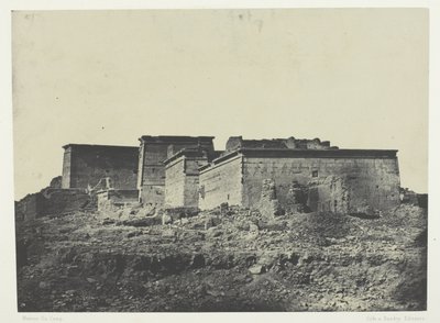 Grande Templo de Ísis em Filo, vista geral do norte; Núbia, chapa 80 do álbum "Egypte, Nubie, Palestine et Syrie" (1852) de Maxime Du Camp