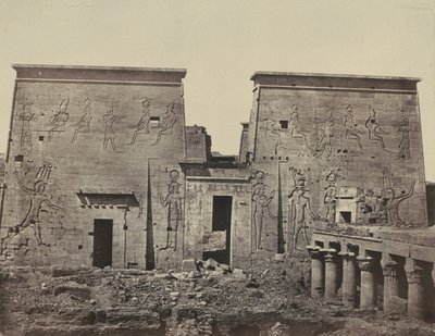 Grande templo de Ísis em Filas de Maxime Du Camp