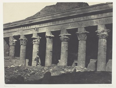 Grande Templo de Ísis em Filo, Galerie Orientale; Núbia, chapa 73 do álbum "Egypte, Nubie, Palestine et Syrie" (1852) de Maxime Du Camp