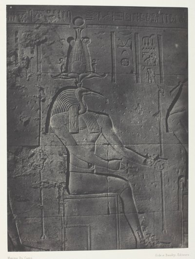 Grande Templo de Ísis em Philoe, Tôth Ibiocéphale; Núbia, chapa 79 do álbum "Egypte, Nubie, Palestine et Syrie" (1852) de Maxime Du Camp