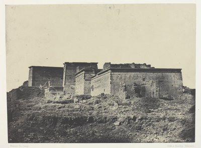 Grande Templo de Ísis em Filo, vista geral do norte; Núbia, chapa 80 do álbum "Egypte, Nubie, Palestine et Syrie" (1852) de Maxime Du Camp
