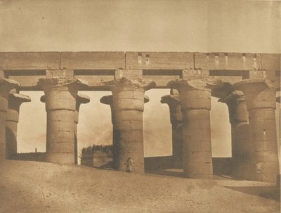 Grande Colonnade do Palácio de Amenhetep III, Luxor, Tebas, 1849-50. de Maxime Du Camp