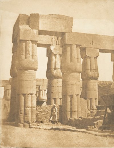 Grupo de colunas do Palácio de Luxor, Tebas, 1849-50. de Maxime Du Camp