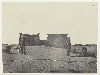 Hémi-Spéos De Séboua, Drômos; Nubie, chapa 97 do álbum "Egypte, Nubie, Palestine et Syrie" (1852) de Maxime Du Camp