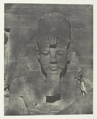 Ibsamboul, Colosse Médial (Enfoui) du Spéos de Phrè Nubie, Palestine et Syrie, chapa 106 do álbum "Egypte, Nubie, Palestine et Syrie" (1852) de Maxime Du Camp