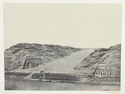 Ibsamboul, Les Deux Spéos; Nubie, chapa 101 do álbum "Egypte, Nubie, Palestine et Syrie" (1852) de Maxime Du Camp