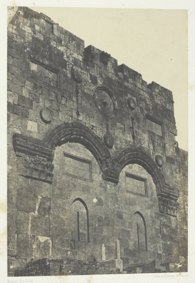Jerusalém, Porta Dourada (Bab-El-Daharieh); Palestina de Maxime Du Camp