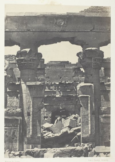 Kalabsheh, Porte du Pronaos; Núbia de Maxime Du Camp