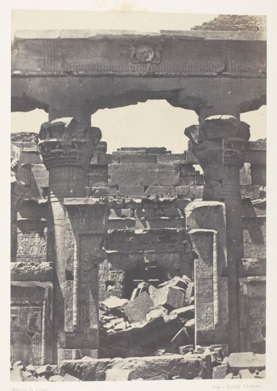 Kalabsheh, Porte du Pronaos; Núbia de Maxime Du Camp