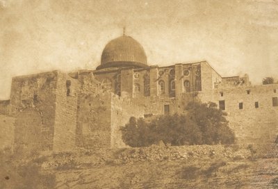 Kubbe-Nebi-Monza - Cúpula de Moisés em Jerusalém, agosto de 1850. de Maxime Du Camp
