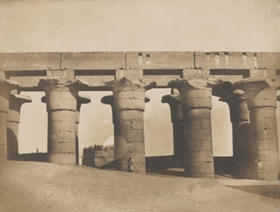 Luxor, grande colunata do palácio, 1849-51. de Maxime Du Camp