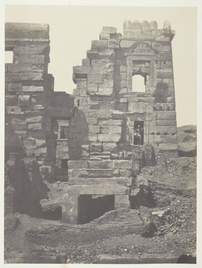 Medinet-Habou, Fachada Norte do Gynécée de Ramsès-Méiamoun; Tebas de Maxime Du Camp
