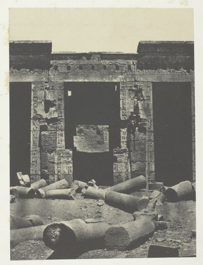 Medinet-Habou, Parte Oriental do Peristilo do Palácio de Ramsés-Méiamoun; Tebas de Maxime Du Camp