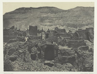 Medinet-Habou, Ruínas da Cidade de Papa; Tebas de Maxime Du Camp