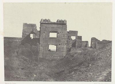 Medinet-Habou, Fachada Oriental do Gynécée de Ramsès-Mèiamoun; Tebas de Maxime Du Camp