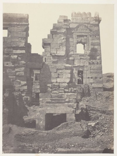 Medinet-Habou, Fachada Norte do Gynécée de Ramsès-Méiamoun; Tebas de Maxime Du Camp