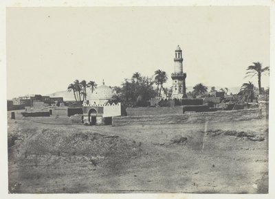 Mesquita de El-Arif e túmulo de Murad-Bey, Alto Egito, chapa 13 do álbum "Egypte, Nubie, Palestine et Syrie" (1852) de Maxime Du Camp