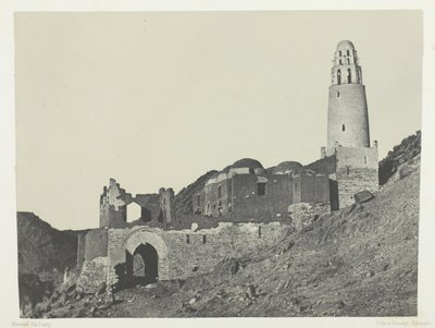 Mesquita Bellal em Bab Village; Núbia de Maxime Du Camp