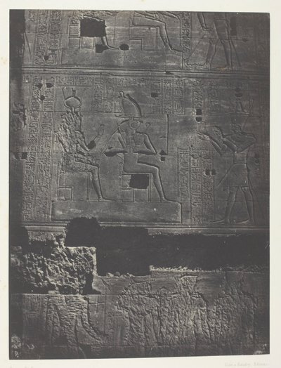 Muralha Ocidental, Grande Templo de Ísis em Filo; Núbia, chapa 78 do álbum "Egypte, Nubie, Palestine et Syrie" (1852) de Maxime Du Camp