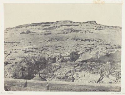 Necrópole da antiga Licópolis, Alto Egito, chapa 12 do álbum "Egypte, Nubie, Palestine et Syrie" (1852) de Maxime Du Camp