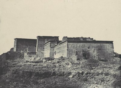Núbia. Grande Templo de Ísis, A Philoe. Vista geral do norte, 1850. de Maxime Du Camp