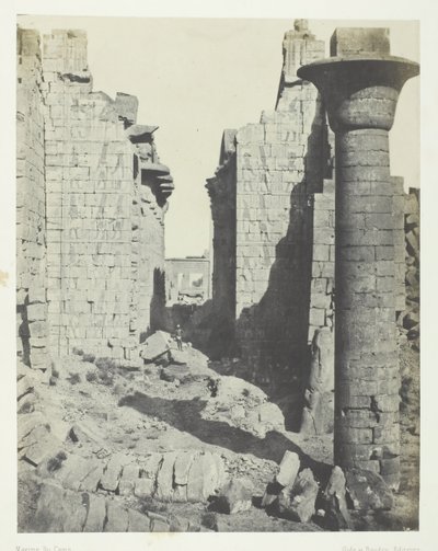 Karnak Palace, Court of the Bubastites e Main Entrance to the Hypostyle Hall, Thebes, 184951. de Maxime Du Camp