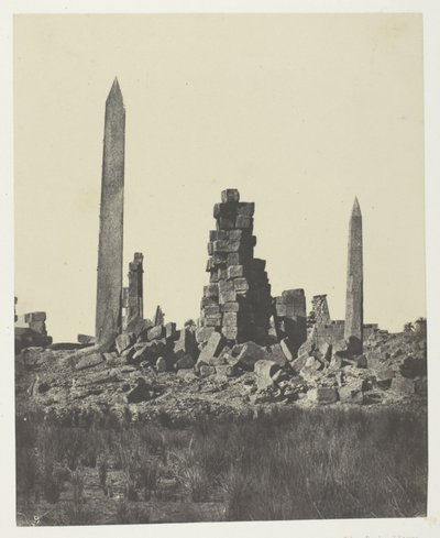 Palácio de Karnak, Os Obeliscos; Tebas de Maxime Du Camp