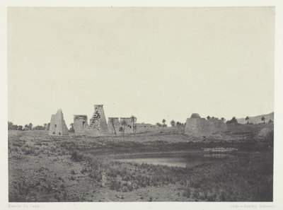 Palácio de Karnak, Propileus do Sul; Tebas de Maxime Du Camp