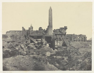 Palácio de Karnak, Santuário de Granito e Salão Hipóstilo; Tebas de Maxime Du Camp