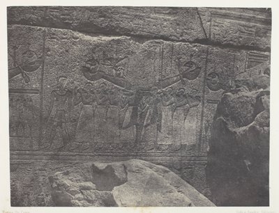 Palácio de Karnak, Esculturas Exteriores do Santuário de Granito; Tebas de Maxime Du Camp