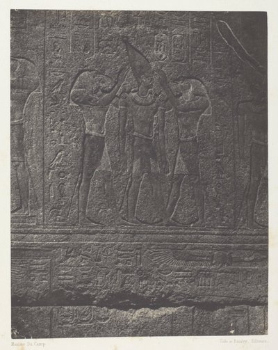 Palácio de Karnak, Esculturas Exteriores do Santuário de Granito; Tebas de Maxime Du Camp