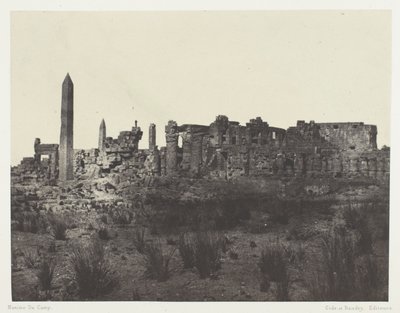 Palácio de Karnak, Vista Geral das Ruínas, Tomadas do Norte; Tebas de Maxime Du Camp