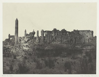 Palácio de Karnak, Vista Geral das Ruínas, Tomadas do Norte; Tebas de Maxime Du Camp