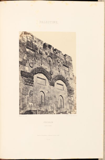 Palestina. Jerusalém. Porta Dourada de Maxime Du Camp