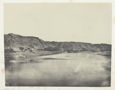 margem oriental do Nilo (aldeia de Bab), vista tomada ao sul de Philoe; Núbia de Maxime Du Camp