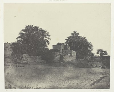 Ruínas de uma fortificação romana, Philoe; Núbia, chapa 71 do álbum "Egypte, Nubie, Palestine et Syrie" (1852) de Maxime Du Camp