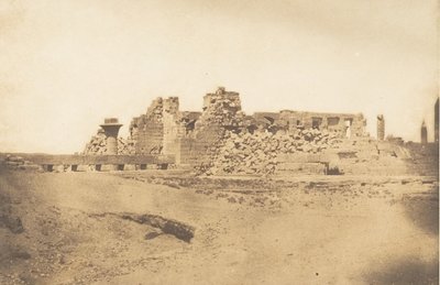 Ruínas do Salão do Hipostilo do Palácio de Karnac - Vista do sudoeste, 1849-50. de Maxime Du Camp