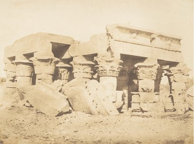 Ruínas do Templo de Koum-Ombou Ombos, 1849-50. de Maxime Du Camp