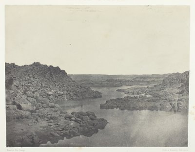 Saída da Primeira Catarata, Alto Egito, 184951, impresso em 1852. de Maxime Du Camp