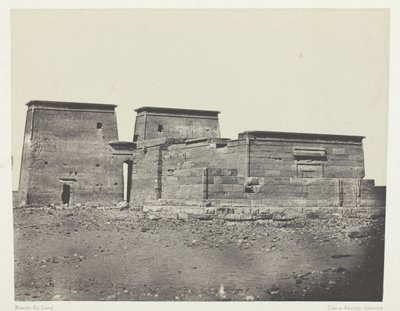 Templo de Dakkeh (antiga Pselcis); Núbia, chapa 94 do álbum "Egypte, Nubie, Palestine et Syrie" (1852) de Maxime Du Camp