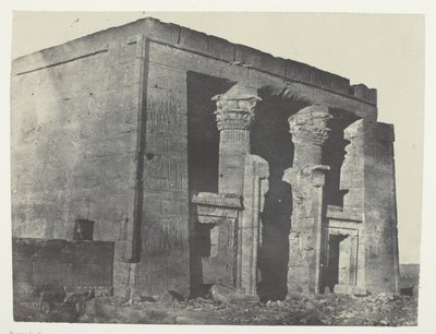 Templo de Dakkeh, Naos; Núbia, chapa 95 do álbum "Egypte, Nubie, Palestine et Syrie" (1852) de Maxime Du Camp