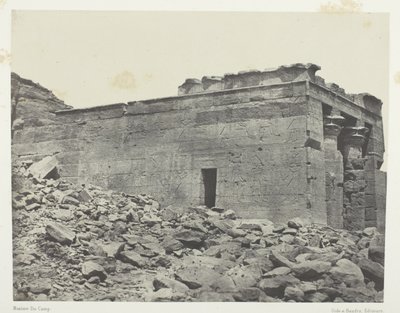Templo de Dandour (Ancienne Tantour), dedicado à tríade Osíris-Isis-Horus; Núbia, chapa 93 do álbum "Egypte, Nubie, Palestine et Syrie" (1852) de Maxime Du Camp